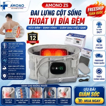 Đai Lưng Cột Sống Thoát Vị Đĩa Đệm AMONO Z5,Đai Hơi Kéo Dãn Cột Sống, Đai Hơi Định Hình Đốt Sống Lưng-AMONO