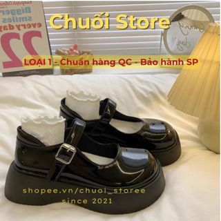 Giày lolita nữ da PU tổng hợp dệt vải đế cao su nữ tính dịu dàng thanh lịch nhẹ nhàng