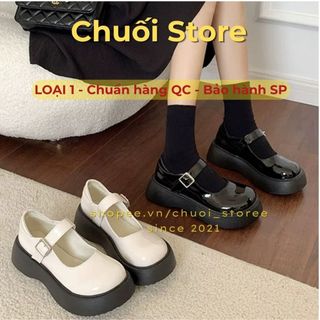 Giày lolita nữ da PU tổng hợp dệt vải đế cao su nữ tính dịu dàng thanh lịch nhẹ nhàng
