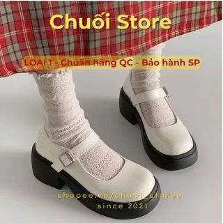 Giày lolita nữ da PU tổng hợp dệt vải đế cao su nữ tính dịu dàng thanh lịch nhẹ nhàng