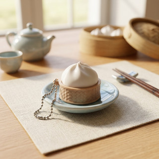 [MÓC KHÓA] CLICKY BÁNH BAO NHỰA 3D – NHỎ XINH, CLICK CÁI LÀ GHIỀN