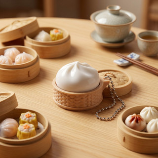 [MÓC KHÓA] CLICKY BÁNH BAO NHỰA 3D – NHỎ XINH, CLICK CÁI LÀ GHIỀN