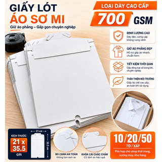 combo 10/20/50 cái bìa lót áo sơ mi 21x35.5 cm định lượng 700