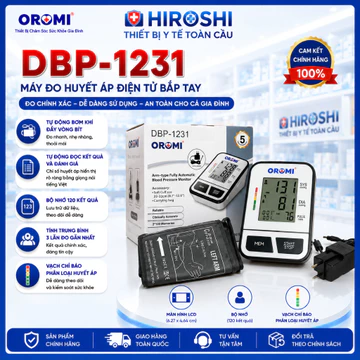 Máy Đo Huyết Áp Điện Tử Bắp Tay OROMI DBP-1231 - Hàng chính hãng