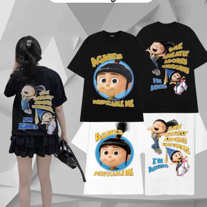 Áo Thun Unisex Agnes Họa Tiết Dễ Thương Siêu Đẹp, Áo Phông Form Dáng Unisex Thoáng Mát Dày Dặn