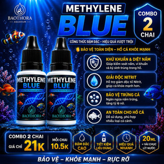 Methylene Blue Sát Khuẩn Hồ Cá – Diệt Nấm, Chống Nhiễm Khuẩn, Bảo Vệ Cá & Trứng Cá