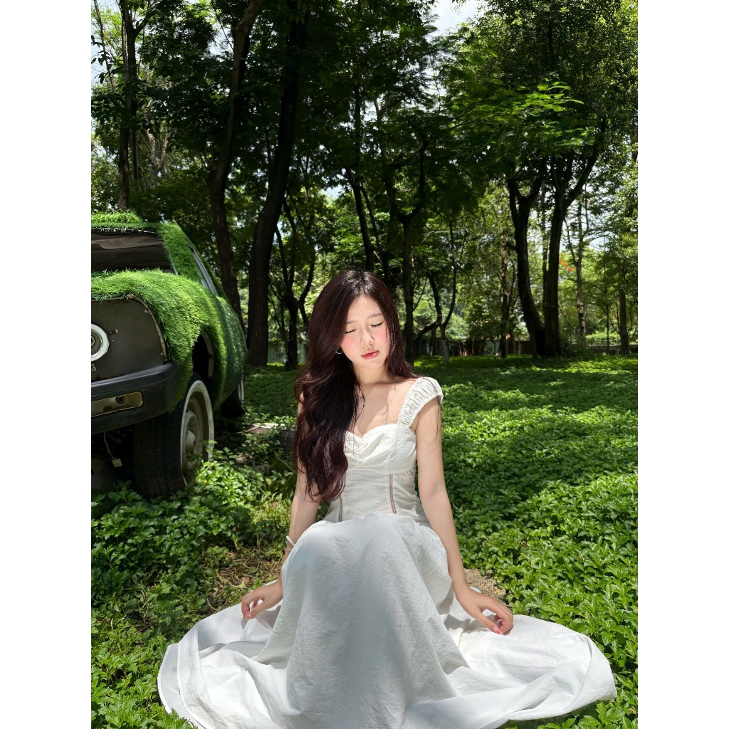 SECODEE Đầm Maxi Cúp Ngực Vải Cotton Mềm Mại DEUNS Váy Dáng Dài Ôm Body Viền Eo FSDA2601152