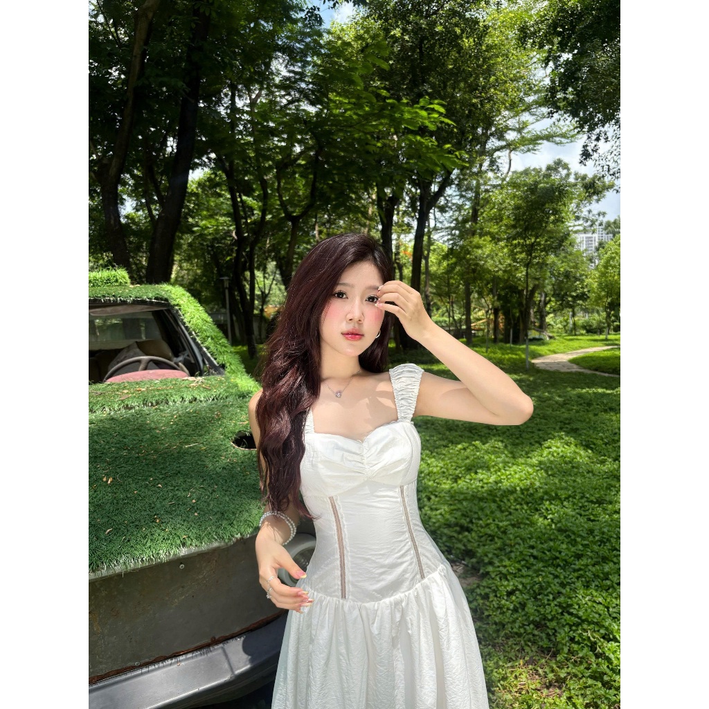 SECODEE Đầm Maxi Cúp Ngực Vải Cotton Mềm Mại DEUNS Váy Dáng Dài Ôm Body Viền Eo FSDA2601152