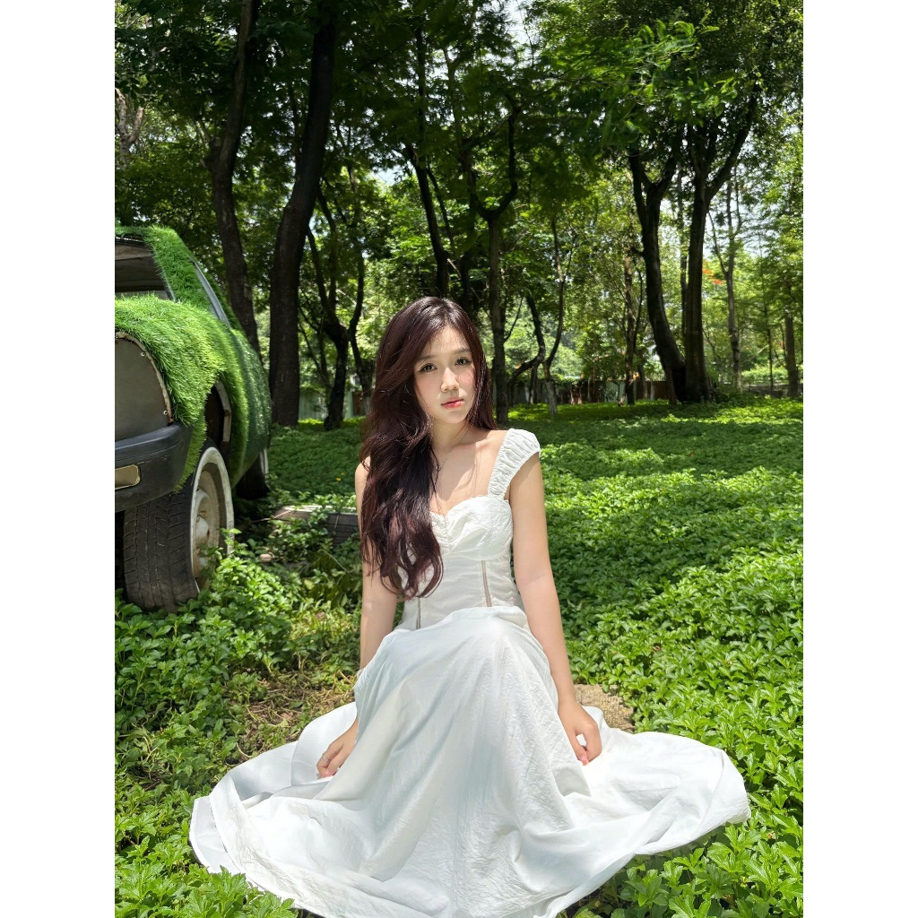 SECODEE Đầm Maxi Cúp Ngực Vải Cotton Mềm Mại DEUNS Váy Dáng Dài Ôm Body Viền Eo FSDA2601152