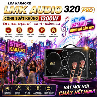 Loa Karaoke LMK Audio 320 Pro Công Xuất Lớn 1300w, 2 Loa Bas 25cm, 4 Loa Trung+3 Loa Tred, 9 Đường Tiếng Âm Thanh Hay