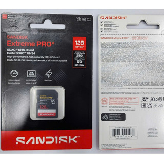 [MẪU MỚI] Thẻ nhớ Máy ảnh SDXC 128GB SanDisk Extreme Pro U3 V30 đọc 250MB/s ghi 120MB/s 4K UHD