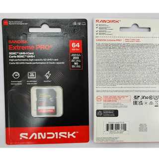 [MẪU MỚI] Thẻ nhớ Máy ảnh SDXC 64GB SanDisk Extreme Pro U3 V30 đọc 200MB/s ghi 90MB/s hỗ trợ 4K UHD