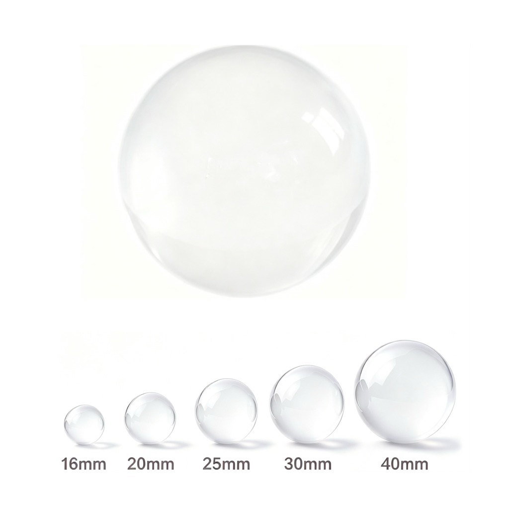 1 viên bi thuỷ tinh 40mm trong suốt nhiều màu -Bi Thủy Tinh Trong Suốt Cao Cấp – Trang Trí & Sưu Tầm