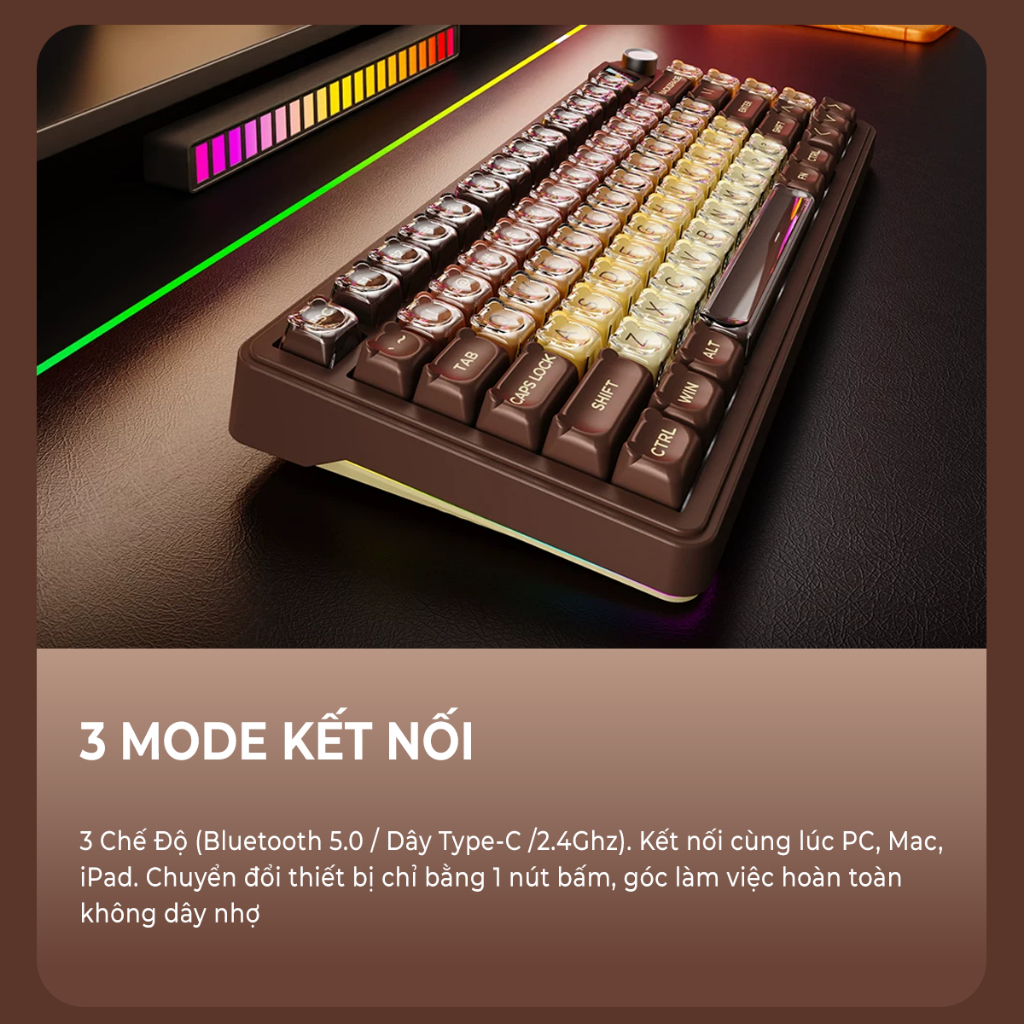 [CHÍNH HÃNG] Bàn phím cơ Xinmeng S75 Pro & S75- Bàn phím không dây chơi game, 3 mode kết nối, Có núm xoay và mànhình | BigBuy360 - bigbuy360.vn