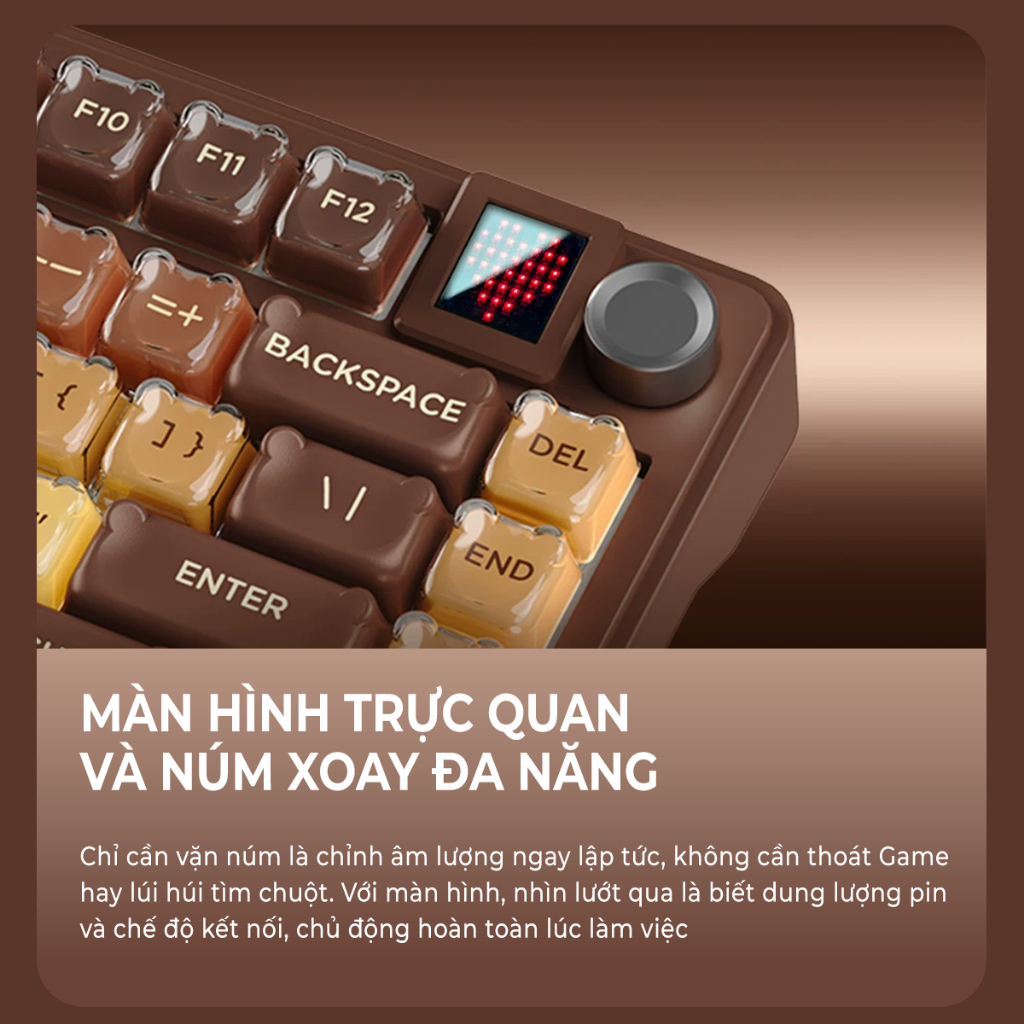 [CHÍNH HÃNG] Bàn phím cơ Xinmeng S75 Pro & S75- Bàn phím không dây chơi game, 3 mode kết nối, Có núm xoay và mànhình | BigBuy360 - bigbuy360.vn