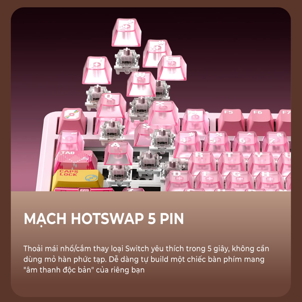[CHÍNH HÃNG] Bàn phím cơ Xinmeng S75 Pro & S75- Bàn phím không dây chơi game, 3 mode kết nối, Có núm xoay và mànhình | BigBuy360 - bigbuy360.vn