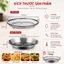 Khay 20,22cm Inox 304 Kèm Vỉ Lưới Cao Cấp - Khay Ráo Dầu, Lọc Dầu Chiên Rán, Hấp, Chống Gỉ Sét, Dễ Vệ Sinh