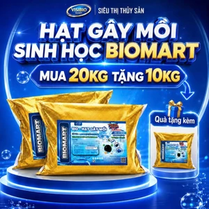 Hạt Gây Mồi Sinh Học BIOMART Bao 10Kg Dạng Viên Tạo Trùng Chỉ Ốc Gạo Gây Màu Nước Nhanh