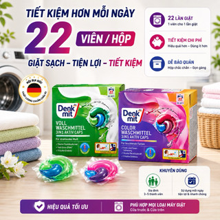 viên giặt Denkmit 3 trong 1 tiện lợi không cần đong đếm -Nội Địa Đức