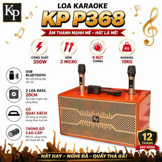 Loa Karaoke KP P368 Có ECHO, REVREVB Hệ Thống 5 Loa  2 Loa Bass, 2 Trung, 1 Treble Cho Chất Âm Chân Thực, Kèm 2 Míc