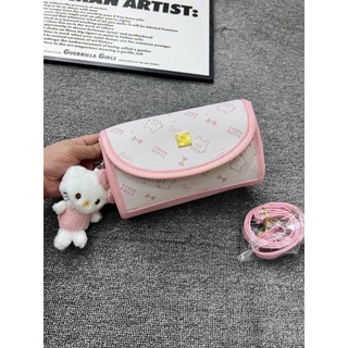 ( Mở Bán Kèm Móc Khóa ) Túi Đeo Chéo Đeo Vai Hello Kitty vs Cow Kitty size18 Đi chơi Đi tiệc sang trọng thời trang TX03