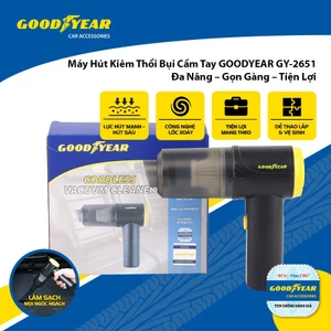 Máy Hút Kiêm Thổi Bụi Cầm Tay GOODYEAR GY-2651 Siêu Mini Sạc Điện Thông Minh Phù Hợp Cho Nhiều Dòng Ô Tô Xe Hơi, Xe Tải
