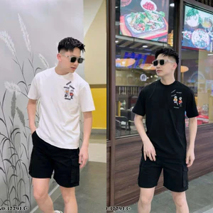 Áo Thun In Logo Mặt Người Đeo Kính, Chất Thun Mát Tay Ngắn, Áo Phông Nam Nữ Phối Hình Người Đeo Kính Siêu Hót.
