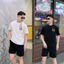 Áo Thun In Logo Mặt Người Đeo Kính, Chất Thun Mát Tay Ngắn, Áo Phông Nam Nữ Phối Hình Người Đeo Kính Siêu Hót.