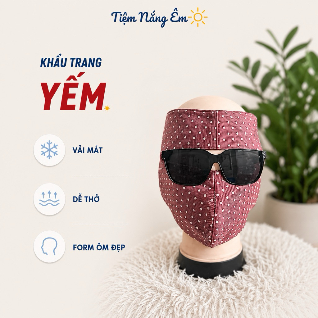 Khẩu Trang Yếm Cao Cấp Chống Nắng Che Phủ Kín Mặt, Vải Mềm Mát Cao Cấp, Freesize Co Giãn Nhẹ Thoáng Khí