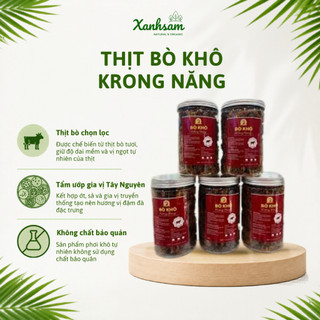 Thịt Bò Khô Krong Năng 200g/ 300g - Xanhsam Natural & Organic
