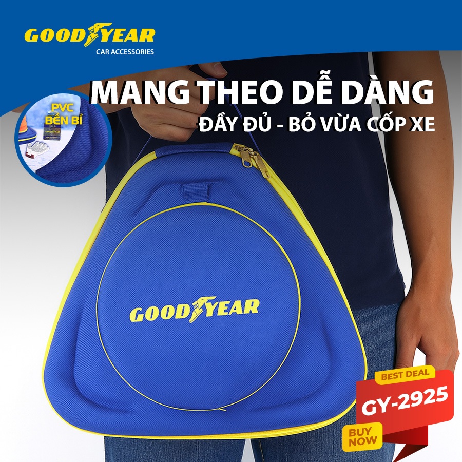 Bộ Cứu Hộ Khi Gặp Sự Cố Cho Xe Ô Tô Xe Hơi Xe Máy Xe Tải Đa Năng 8 Trong 1 GOODYEAR GY-2925 Phù Hợp Khi Đi Đường Dài