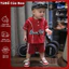 Bộ Đồ Bé Trai Brooklyn Màu Đỏ, Set Áo Thun Thể Thao+Quần Short Cotton Cao Cấp,Bộ Bé Trai Mùa Hè A09