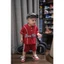 Bộ Đồ Bé Trai Brooklyn Màu Đỏ, Set Áo Thun Thể Thao+Quần Short Cotton Cao Cấp,Bộ Bé Trai Mùa Hè A09
