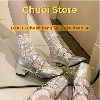 Giày lolita nữ da PU tổng hợp dệt vải đế cao su dễ thương dịu dàng nữ tính nhẹ nhàng