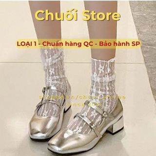 Giày lolita nữ da PU tổng hợp dệt vải đế cao su dễ thương dịu dàng nữ tính nhẹ nhàng