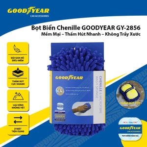 Miếng Bọt Biển Chenille Sợi Nhỏ Mềm San Hô Tiện Lợi Rửa Xe Máy, Xe Ô Tô, Xe Hơi Lau Dọn Ngoại Thất GOODYEAR GY-2856