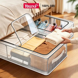 YOWXll  Hộp Đựng  Trong Suốt PVC Có Khung Thép,Ngăn Kéo Khóa Kín, Gấp Gọn, Chống Ẩm Mốc