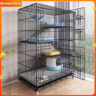 Chuồng Mèo 4 Tầng Chuồng Mèo Gấp Gọn Lồng Mèo Lồng Chuồng Chó Mèo Giá Rẻ Tặng Khay Có Bánh Xe
