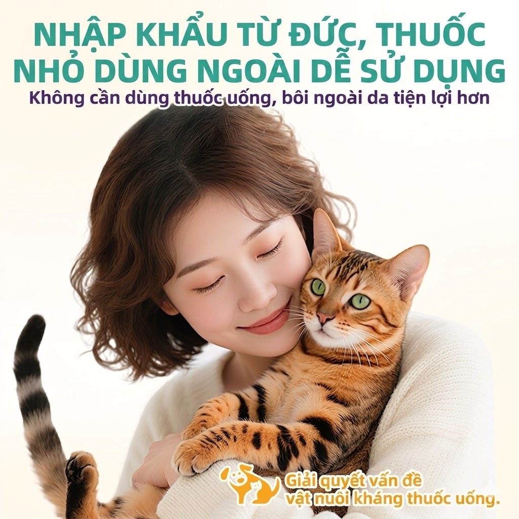 Hegen Pet Dung Dịch Chấm Gáy Ngăn Ngừa Ve Bọ Chét Cho Chó Mèo – Hỗ Trợ Xua Đuổi Côn Trùng Giảm Ngứa An Toàn