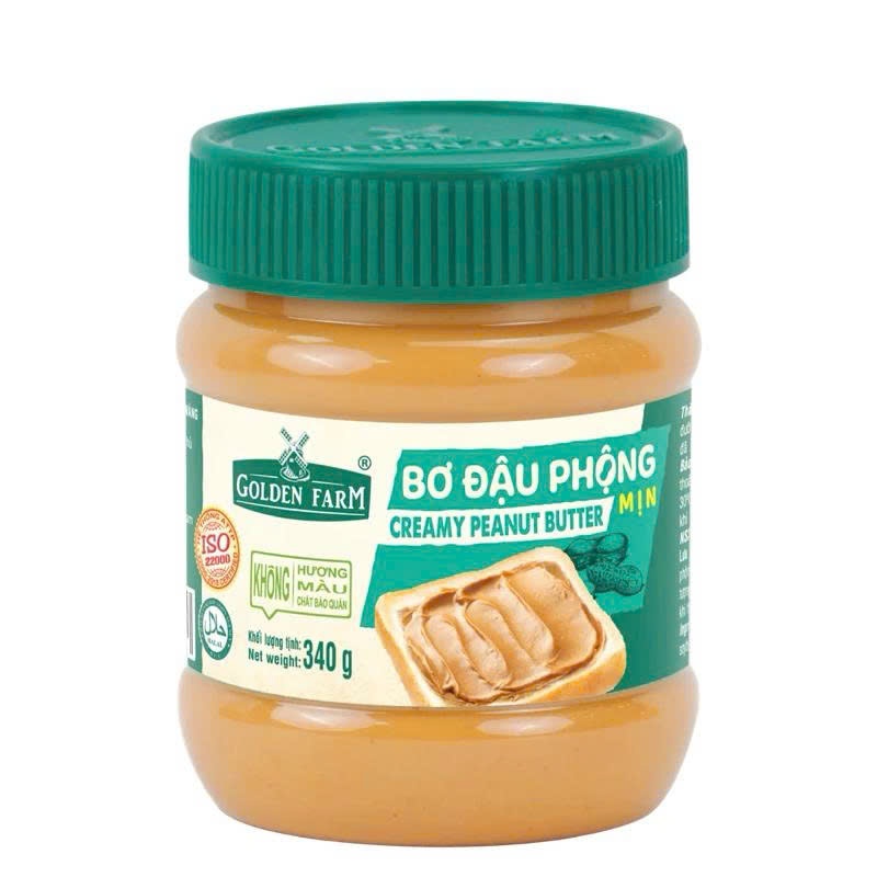 BƠ ĐẬU PHỘNG GOLDEN FARM 170G - 340G THƠM NGON BÉO MỊN