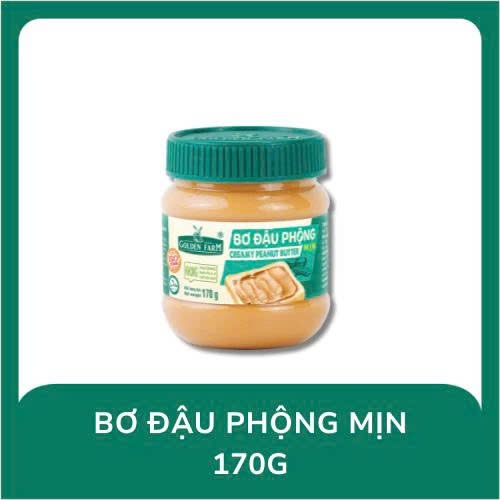 BƠ ĐẬU PHỘNG GOLDEN FARM 170G - 340G THƠM NGON BÉO MỊN