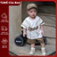 Bộ Đồ Bé Trai Thể Thao, Áo Thun Cổ Tim In Chữ Baseball + Quần Short Mềm Mát, Set Quần Áo Bé Trai A35