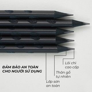 Hộp 10 Bút Chì 2B NoiR Classmate Gỗ Đen Cao Cấp Ngòi Chì Chuẩn 2B Cứng Cáp Đậm Mịn, Nhạy Máy Chấm Thi, Dễ Cầm Luyên Viết