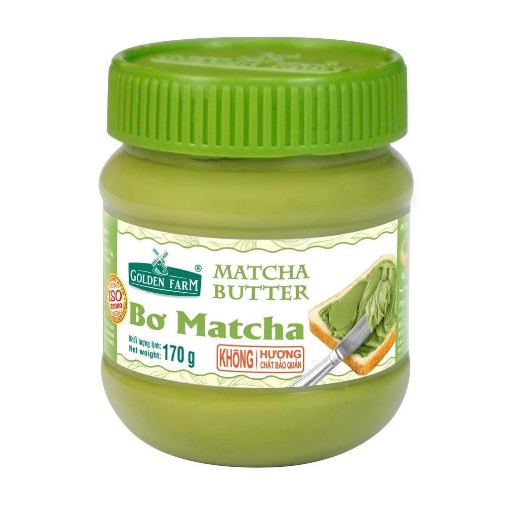 BƠ MATCHA GOLDEN FARM 170G THƠM NGỌT VỊ MATCHA
