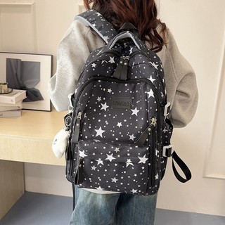 Balo Unisex Hình Ngôi Sao Nylon B62 Chống Thấm Nước Cỡ Lớn Đeo Đi Học Du Lịch Tiện Dụng Phong Cách Hàn Quốc 2026