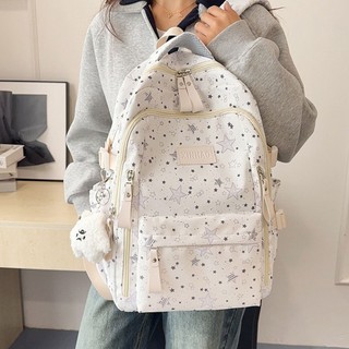 Balo Unisex Hình Ngôi Sao Nylon B62 Chống Thấm Nước Cỡ Lớn Đeo Đi Học Du Lịch Tiện Dụng Phong Cách Hàn Quốc 2026