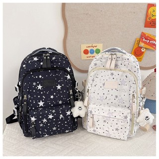 Balo Unisex Hình Ngôi Sao Nylon B62 Chống Thấm Nước Cỡ Lớn Đeo Đi Học Du Lịch Tiện Dụng Phong Cách Hàn Quốc 2026