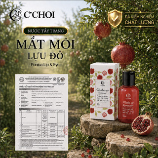 Nước Tẩy Trang Mắt Môi Lựu Đỏ C'Choi - Tẩy Sạch Dịu Nhẹ, Dành Cho Da Nhạy Cảm