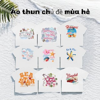 Áo Thun Boxy  Summer Vibe Collection Chất Vải Cotton Thoáng Mát Cao Cấp Form Boxy Unisex Nam Nữ