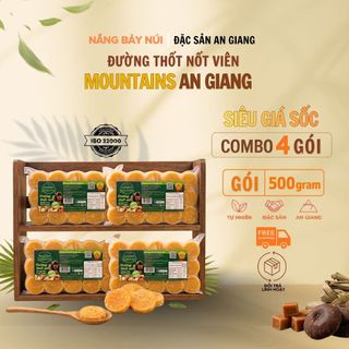 04 gói  Đường Thốt Nốt Viên Mountains An Giang 500g Chính Hãng